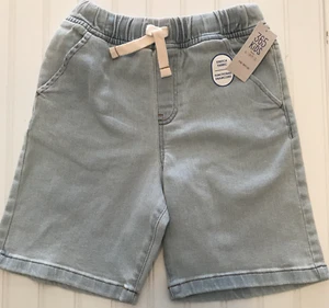 365 Kids Garanimals Boys Size 8 Light Wash Elastic Waist Denim Shorts Stretch - Picture 1 of 7