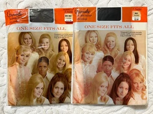 De colección. Medias elásticas de nailon Penny’s Gaymode gris niebla/azul marino nuevas en paquete años 70 “4 pares” - Imagen 1 de 9