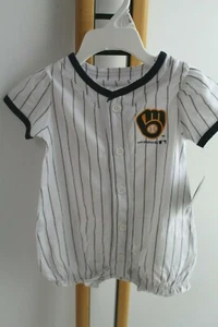 Milwaukee Brewers Baseball Team Athletics General Merchandise NWT 3-6 M Outfit - Picture 1 of 4