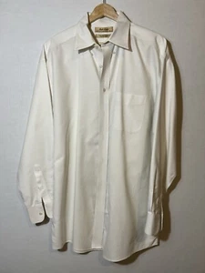 Roundtree & Yorke Gold Label 16/33 Non Iron Oxford White 100% Cotton Long Sleeve - Picture 1 of 13