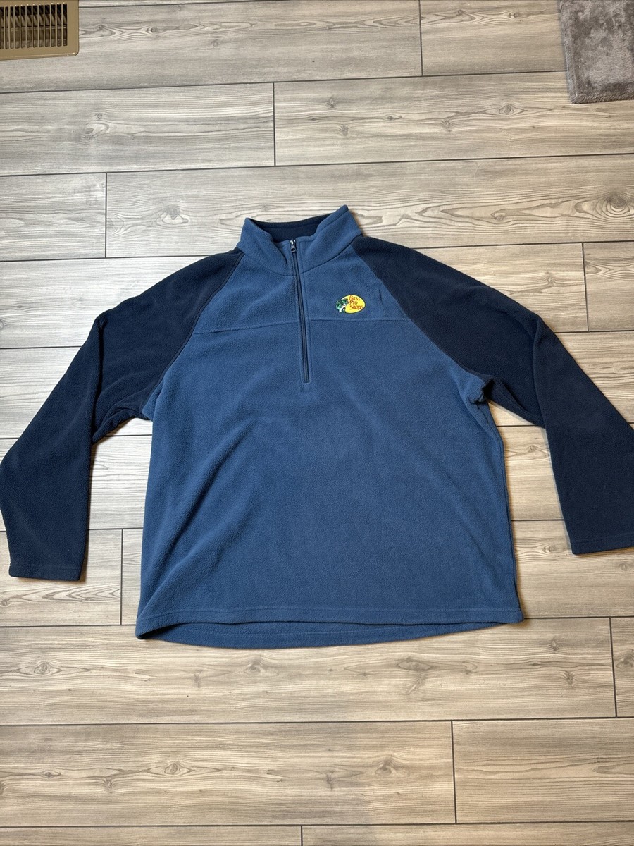 BASS PRO SHOPS フリース ネイビー M（L•XL） Bass Pro Shop 2XL Men's Navy Blue Fleece Quarter Zip Unisex