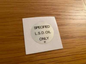 Mitsubishi LSD Oil Decal. Brand New. - Picture 1 of 1