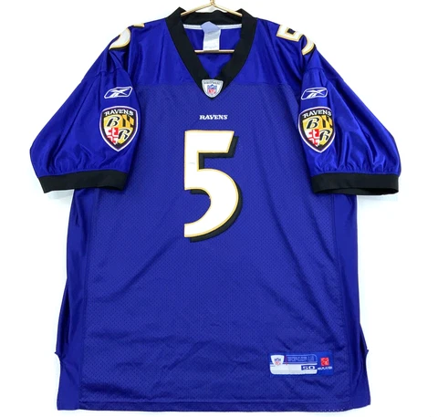 Vintage Joe Flacco Baltimore Ravens Reebok Authentic Jersey Size 50 Purple Nfl Cover