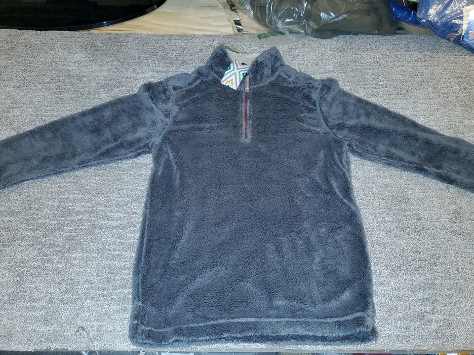 Pebble Pile Pullover 1/2 Zip in Gravel by True Grit Gravel / XS - Image 1 of 4