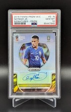 NEYMAR Jr. 2018 World Cup Silver Prizm AUTO autograph #/25 PSA 10 Brazil