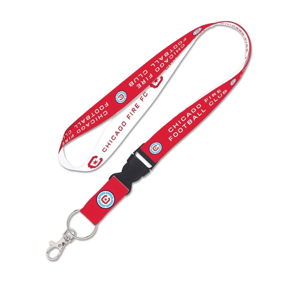 MLS CHICAGO FIRE FC LANYARD KEY CHAIN  NEW - Image 1 of 2