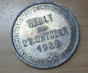 Token electoral Alemania NSDAP 1929 - Imagen 1 de 2