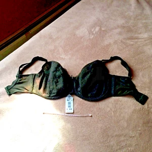 FREYA 34N Olive Fancies Balcony Plunge Underwire Bra Style 1012 NWT - Picture 1 of 7