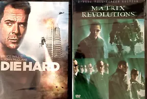 $30 NEW SEALED DVD LOT "DIE HARD #1" & "MATRIX REVOLUTIONS" Titles - Picture 1 of 2