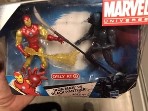 Universo Marvel Iron Man Pantera Negra Objetivo Exclusivo Conjunto de Figuras Raro - Imagen 1 de 1
