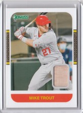 2021 Donruss Baseball Retro 1987 Materials #27 Mike Trout - Los Angeles Angels