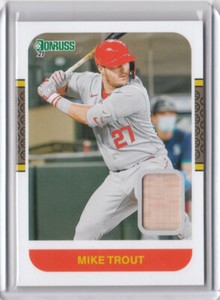 2021 Donruss Baseball Retro 1987 Materials #27 Mike Trout - Los Angeles Angels