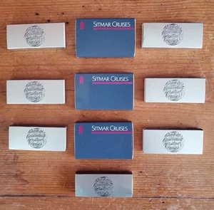 Lot Of 10 Vtg Match Boxes Sitmar Cruises Circolo Del Comandante Pageant Japan - Picture 1 of 7