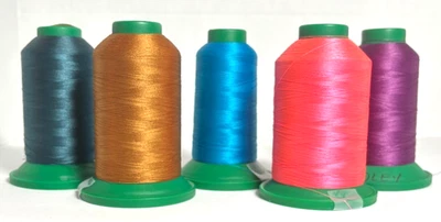 Isacord 5000m Embroidery Thread 5 Partial Spools Various Colors - Image 1 of 4