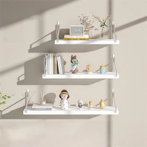 30/40/50cm Floating Shelf Wood Wall Bookshelf Wall Shelves Bathroom Room - Picture 1 of 20