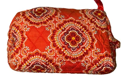 Bonita bolsa de maquillaje Vera Bradley naranja 8x5 Foto 1 de 4