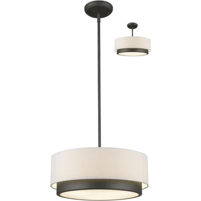 Lámpara de techo colgante de bronce de fábrica Z-Lite 196-16 jade 3 luces 16 pulgadas Foto 1 de 4