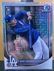 2025 Bowman Chrome Roki Sasaki Mega Box Image Variation Mojo RC Rookie Dodgers - Picture 1 of 2