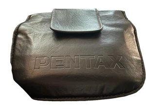 Vintage PENTAX Compact Binoculars Soft Leather Carrying Case Only Black Used - Picture 1 of 1