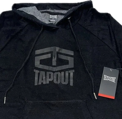 Tapout 女式黑色套衫连帽衫中号全新 42 美元 MSRP — 第 1/4 张图片