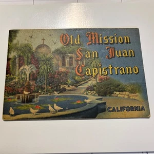 Old Mission San Juan Capistrano Vintage 1950's Colored Souvenir Booklet unused - Picture 1 of 4