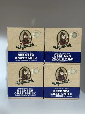 Dr Squatch Deep Sea Goats Milk Bar 5oz Mens Natural Soap Oatmeal  ( 4 Pack ) New - Image 1 of 4