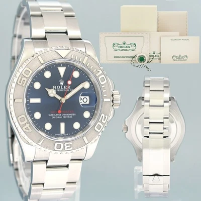 2025 CPO PAPERS MINT Rolex Yacht-Master 116622 Steel Platinum Blue Dial 40mm - Image 1 of 4