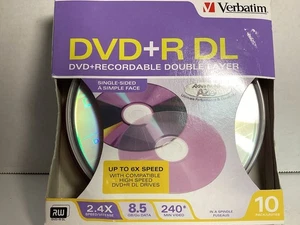 Verbatim DVD R DL 2.4X 8.5 240 Box Of 10 - Picture 1 of 5