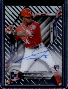 2018 Topps High Tek Victor Robles Auto RC Rookie #HT-VR Nationals - Picture 1 of 2