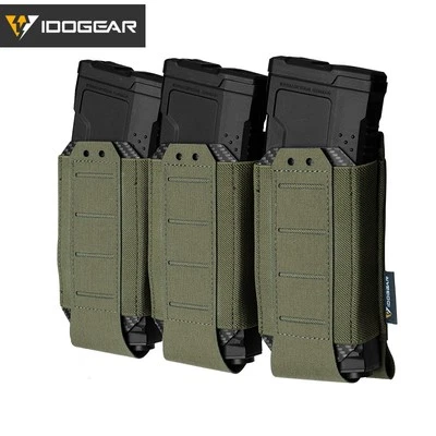 IDOGEAR Tactical Triple Mag Pouch Open-Top MOLLE Magazintasche für 5.56 mm Camo - Image 1 of 4