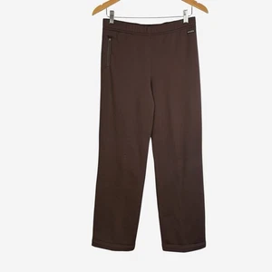 Athleta Straight Leg Fleece Pants Size M Medium Brown Athleisure Comfy 18811 - Picture 1 of 10