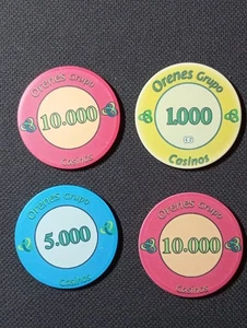 Lote 4 fichas Casino Orenes Grupo coleccionables - Imagen 1 de 7