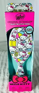 Spazzola bagnata spazzola per capelli originale Detangler Hello Kitty bianca con design multicolore - Foto 1 di 8