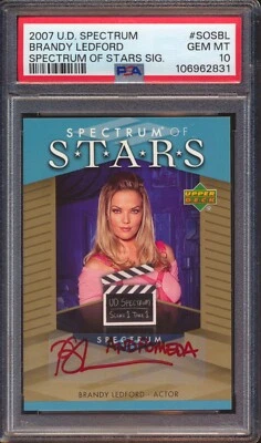 2007 UPPER DECK BRANDY LEDFORD SPECTRUM OF STARS AUTO AUTOGRAPH RED PSA 10! - Image 1 of 2