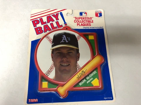 1989 Mark McGwire-Play Ball Superstar Collectible Plaques Oakland A’s Toysrus Cover