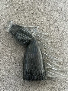 Vintage Murano Horse Head, Perfect Condition, Wire Mesh, Etched Signature - Picture 1 of 7