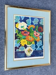 Listed Artist Guy Charon “Bouquet Et Tapisserie” Limited Edition Lithograph - Picture 1 of 6