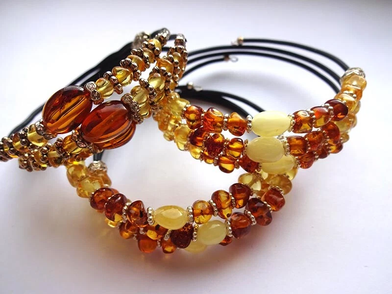 Three Lines  Fine Bracelets Natural Baltic Amber  - Image 1 of 1