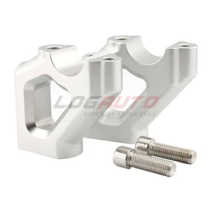 For Triumph Tiger 900 GT Rally Pro Handlebar Risers Mount Clamp Move Back Silver - Picture 1 of 7