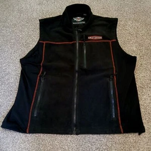 Harley-Davidson Full Zip Sleeveless Fleece Vest Men's Size XL - Picture 1 of 4