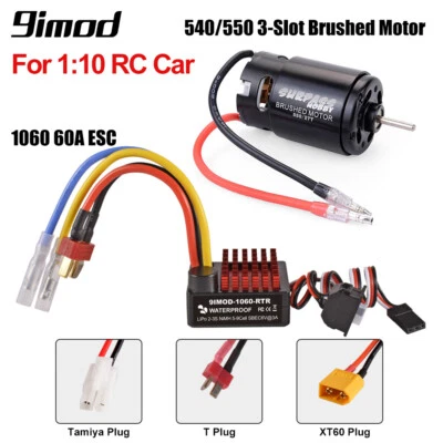 9IMOD 540 550 Brushed Motor für 1/10 RC Car 21 27T 35T 45T 55T 60A ESC Combo Set - Bild 1 von 4