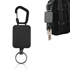 Heavy Duty Retractable Carabiner Key Chain Badge Holder With Steel Cord Keychain