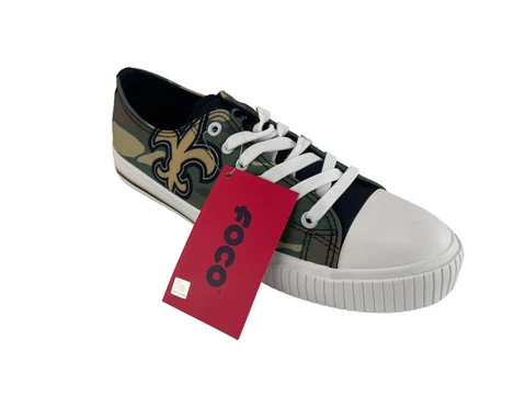 Foco New Orleans Saints NFL Women's Camo Low Top Canvas Shoes Size 10 Cover