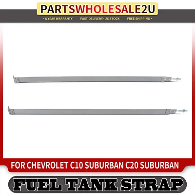 2x correas de tanque de combustible de acero para Chevrolet C10 Suburban K10 Suburban R10 Suburban Foto 1 de 4