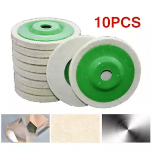 10PCS 100mm 4 Inch Wool Buffing Angle Grinder Wheel Felt Polishing Disc Pad Kit - Picture 1 of 12