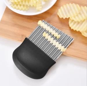 Stainless Steel Potato Wavy Cutter Chopper Vegetable Fruit Slicer Kitchen Tools - Picture 1 of 6