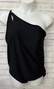 Lands' End 26W Bauchkontrolle One Shoulder Einteiler Badeanzug Schwarz Schlankmacher - Bild 1 von 6