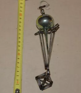 VINTAGE TSCHECHOSLOWAKEI oder DDR WEIHNACHTEN GLAS KÄFER DEKOR 50er-60er LUFTSTRATOSTAT - Bild 1 von 5