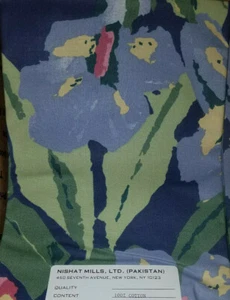 60 Pieces Tropical Flower Large 100% Cotton Fabric Samples Direct from Mill - Picture 1 of 1
