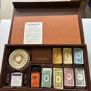 VINTAGE Monopoly Brettspiel 1974 Kunstleder Etui Sonderedition Aufbewahrungskoffer - Bild 1 von 24